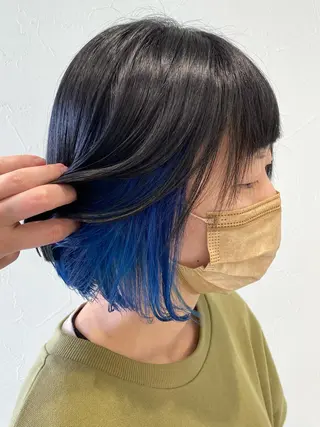 ミディアム カラー 中川 茜里のヘアスタイル
