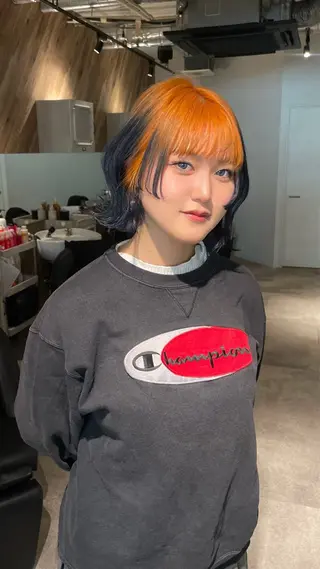 ミディアム カラー マツオカ マコのヘアスタイル