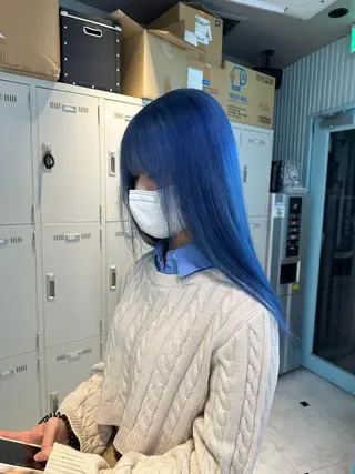 セミロング カラー 🪄池袋ハイトーン 🪄ブリーチカラーのヘアスタイル