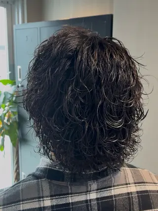 セミロング パーマ メンズ パーマ指名No.1✨ /大宮/海志のヘアスタイル