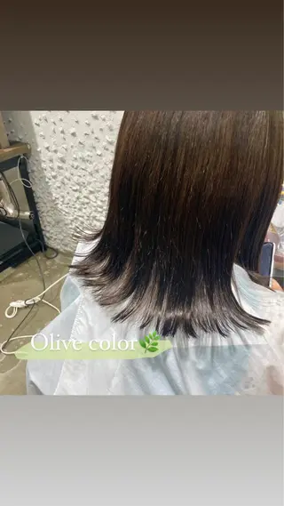 ミディアム カラー 暖色/艶髪/ボブ/ ショート/Ayaのヘアスタイル