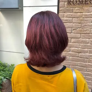 ミディアム カラー ，comma momoka🪄のヘアスタイル