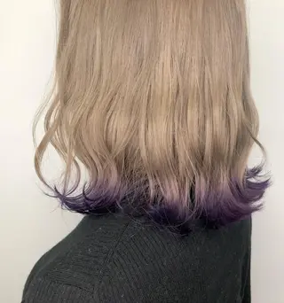 ミディアム カラー メンズ レイヤー ウルフ 弓木啓輔のヘアスタイル