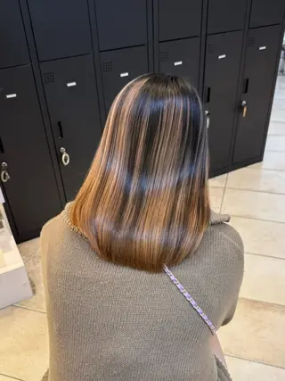 セミロング カラー 🫧カラーモデル募集 純菜🫧のヘアスタイル