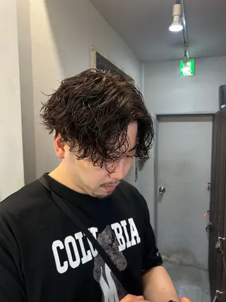 パーマ メンズ レイヤーカット //金子 聖汰のヘアスタイル