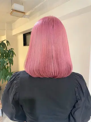 ミディアム カラー 暖色カラー🍒 ケアブリーチ/akiのヘアスタイル