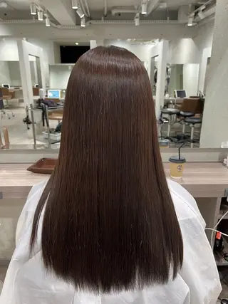 セミロング パーマ 縮毛矯正 特化生田のヘアスタイル