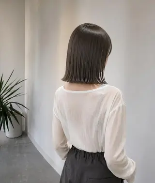 カラー オリーブ系カラー🫒 イノセントヘアのヘアスタイル