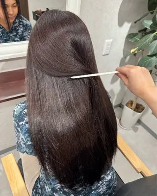 カラー 🩵ワンカラー／ 銀座／mayu🩵のヘアスタイル