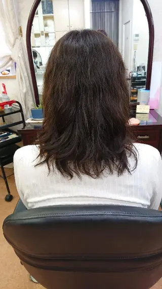 パーマ セミロング カラー ROSSO 春日部店のヘアスタイル