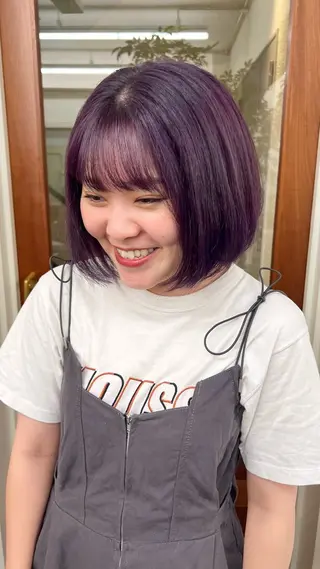 ショート カラー ミディアムレイヤー/ 艶カラー🎀　emiのヘアスタイル
