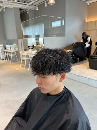 パーマ メンズ 山内 優成のヘアスタイル