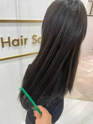 セミロング 難しい髪質の縮毛矯正 高岡/射水/髪質改善のヘアスタイル