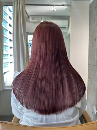 ロング カラー オリーブカラー/ レイヤー/ ローレンのヘアスタイル