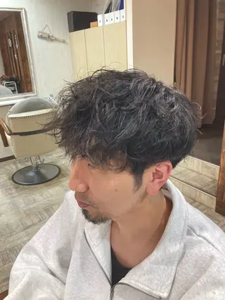 ショート パーマ メンズ 💥桜木町メンズ専門 💥ルキのヘアスタイル