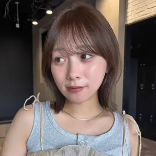 ミディアム カラー 顔まわり🥨レイヤー /透明感/水口舞奈のヘアスタイル