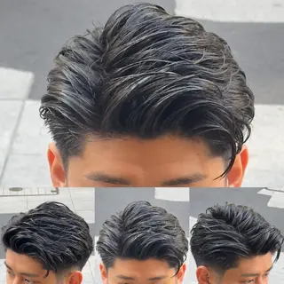 ミディアム Men'sOnly 金田のヘアスタイル