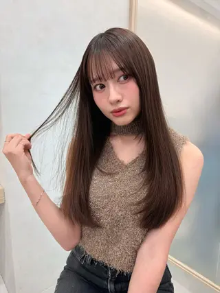 ロング 顔周り🇰🇷韓国 レイヤー/いづみ💞のヘアスタイル