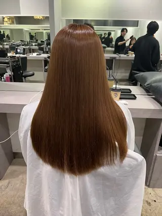 セミロング パーマ 縮毛矯正 特化生田のヘアスタイル