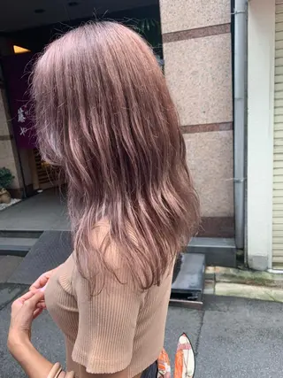 ミディアム カラー 西村あきや トレンド韓国ヘアのヘアスタイル