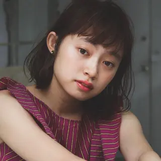 ミディアム 【完全個室】髪質改善 暖色カラー/山崎唯奈のヘアスタイル