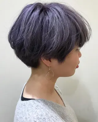 ショート カラー 🍋透け感カラー🍃 オリーブ🍐Kahoのヘアスタイル