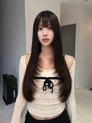 ロング 韓国✖️網紅🖤 パーマYURIYAのヘアスタイル
