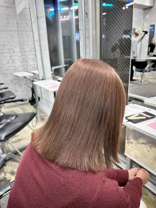 ミディアム カラー ヘアアレンジ 🎀モテ暖色× エクステ🎀あかりのヘアスタイル