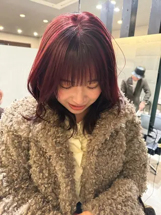 ミディアム カラー 透明カラー/レイヤー misaki °＊のヘアスタイル