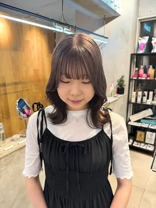 セミロング カラー Lomalia 🤍🫧/makoのヘアスタイル