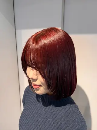 ショート カラー オタク美容師🛍/ 酸性ストレート/艶髪のヘアスタイル