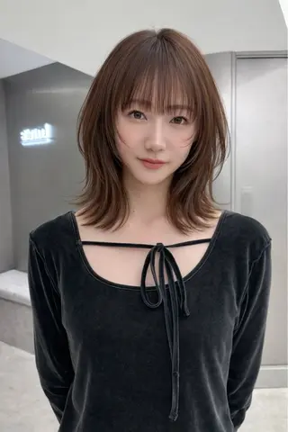 ミディアム ユズキ/銀座似合わせ カット♡透明感カラーのヘアスタイル