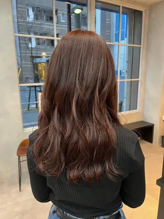 セミロング カラー 🦩レイヤー|透明感 カラー🦩makoのヘアスタイル