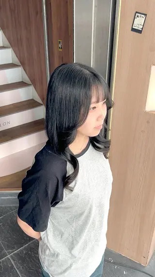 ロング カラー 【ブリーチ無しW】 【暗髪&暖色系】圭真のヘアスタイル
