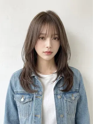 セミロング 小顔カット✨ 透明感カラー/村上のヘアスタイル