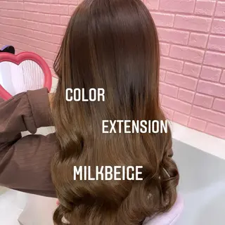 ロング カラー エクステ🩵ブリーチ 韓国ヘア🩵KAEのヘアスタイル