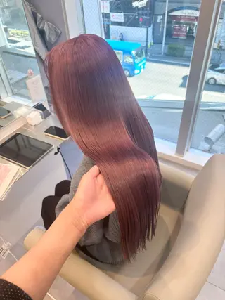 ロング カラー 顔周りカット/ボブ/ ツヤ髪/coconaのヘアスタイル