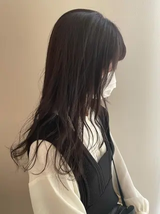 ロング カラー 顔まわりカット✄ ベージュカラー🧸のヘアスタイル