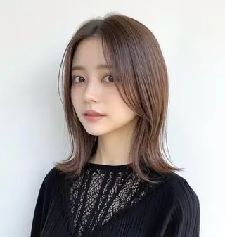 ミディアム カラー 白髪率別白髪ぼかし /なおき/表参道のヘアスタイル
