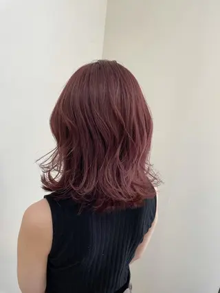 ミディアム カラー 縮毛矯正×髪質改善 小笠原大樹のヘアスタイル