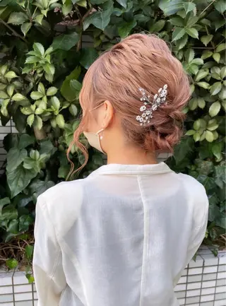 ミディアム ヘアアレンジ カワシマ セイカのヘアスタイル