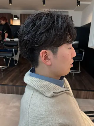 パーマ メンズ 保立/フェザーパーマ /メンズカット千葉のヘアスタイル