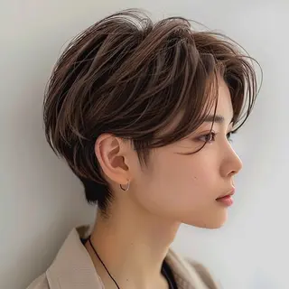 ショート 藤田 彩音のヘアスタイル