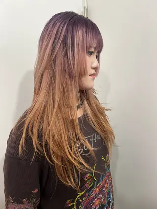 ロング 💥ウルフカット デザインあんな💥のヘアスタイル