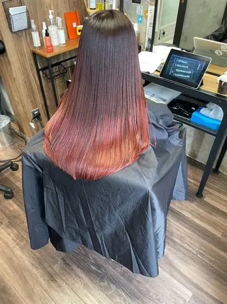 ロング カラー Lull1人美容室 バレイヤージュのヘアスタイル