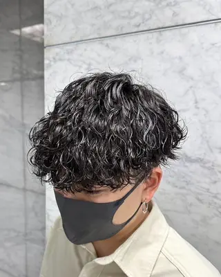 パーマ フェザーパーマメンズ ツイスパ京都駅前のヘアスタイル