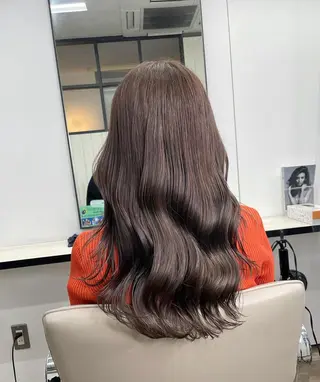 カラー パーマ ヘアアレンジ セミロング ヘアケア特化型サロン newi 梅田のヘアスタイル