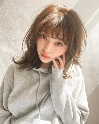 カラー ミディアム パーマ 🎊LUZ🎊_公 式_🩵髪質改善🩵のヘアスタイル