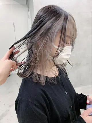 セミロング カラー 🐝 hachi🐝のヘアスタイル