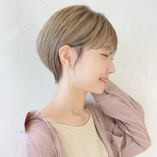 ショート カラー 🌟モテ髪ショート 🌟店長 津賀涼のヘアスタイル